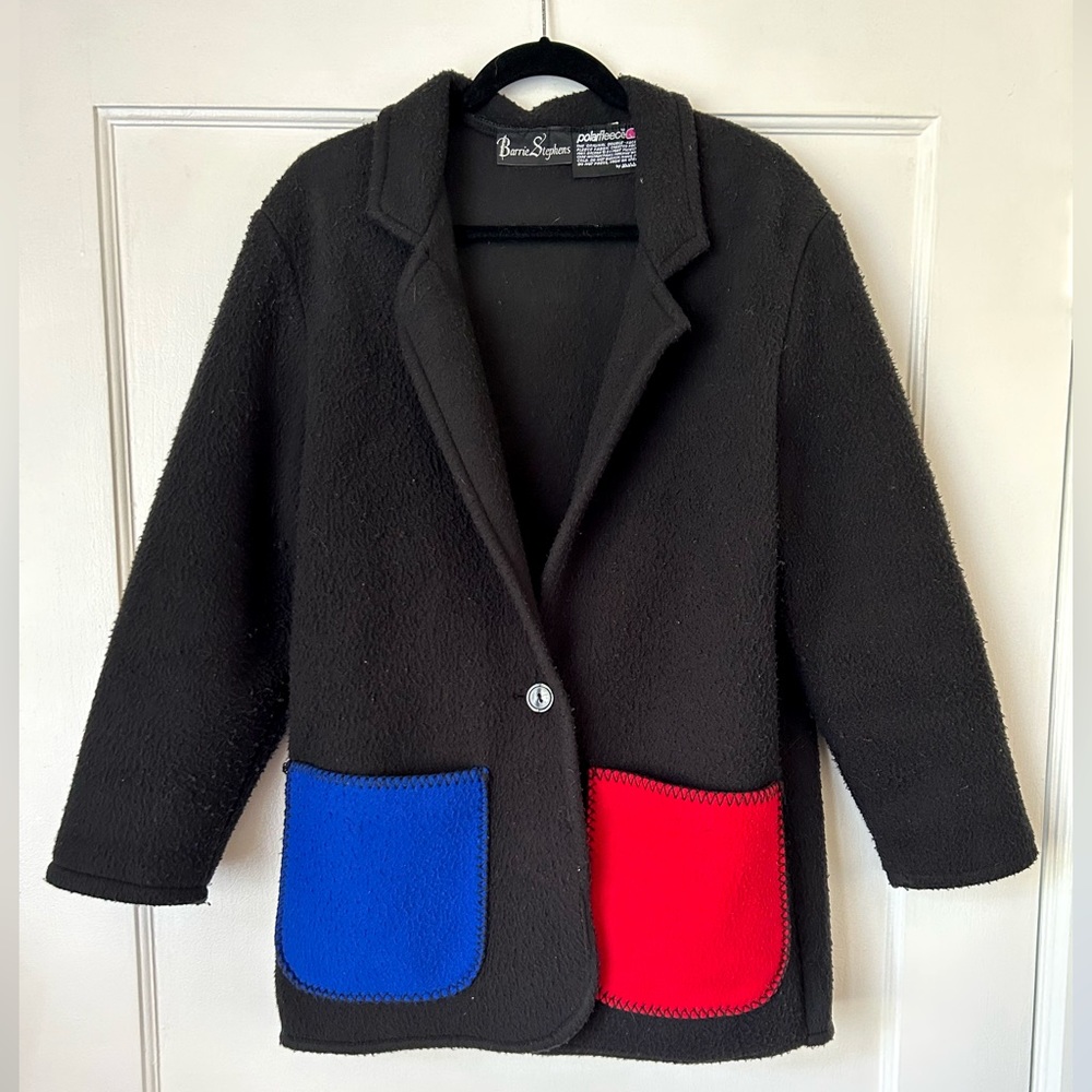 Fleece ColorBlock Barrie Stephens Coat with Retro Elbow Patches